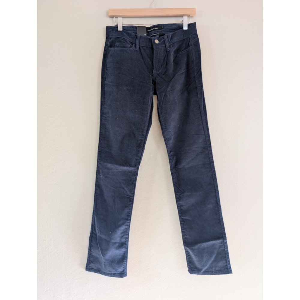 Calvin Klein Jeans Womens 4x32 Straight Leg Corduroy Pants Navy Blue Eclipse NEW